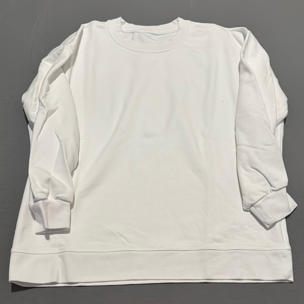 Lululemon Oversized White Crewneck Sweatshirt